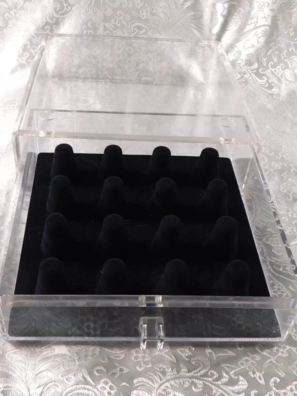 Stacking Lucite Ring Drawer with Space for 16 Rings